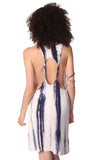 Vestido camisole efeito matizado azul