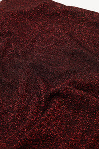 Vestido com decote drapeado em vermelho vivo