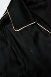Vestido comprido em cetim preto