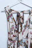 Vestido curto de estio com estampa paisley