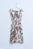Q2 Vestido curto de estio com estampa paisley