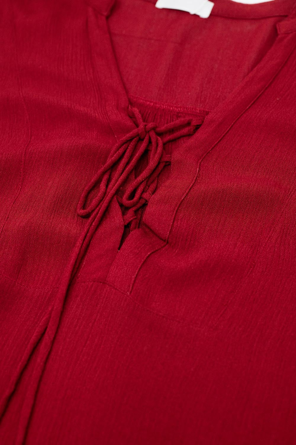 vestido curto largo estilo boho em vermelho