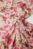 Vestido curto Plumetti com estampado floral cor-de-rosa