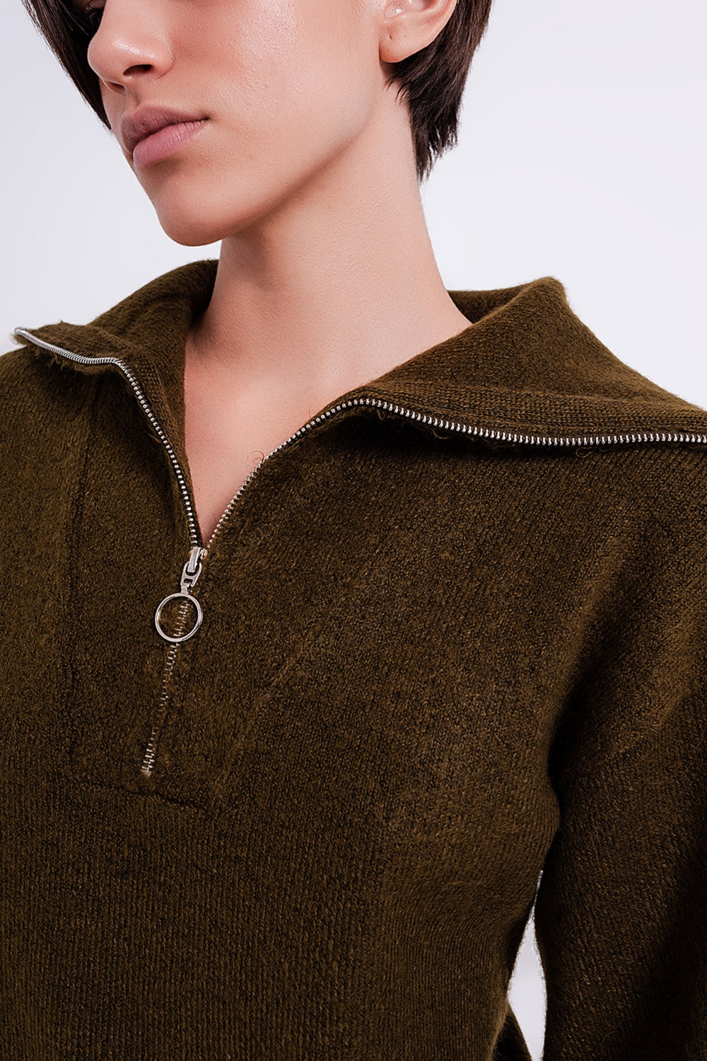 Vestido curto verde escuro estilo jersey