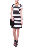 Q2 Vestido de listras grandes