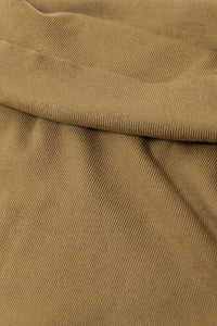 Vestido Maxi Bardot largo de malha em camel