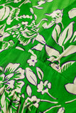 Vestido Maxi Cinched Waist com estampado floral em verde