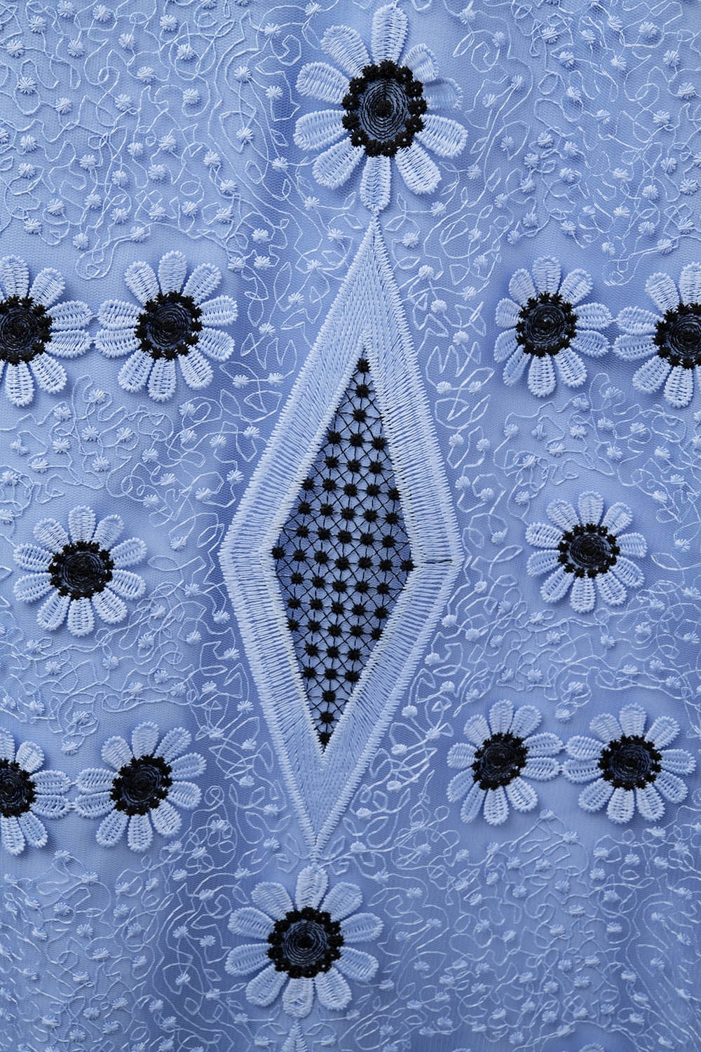 vestido Maxi floral com alças em azul