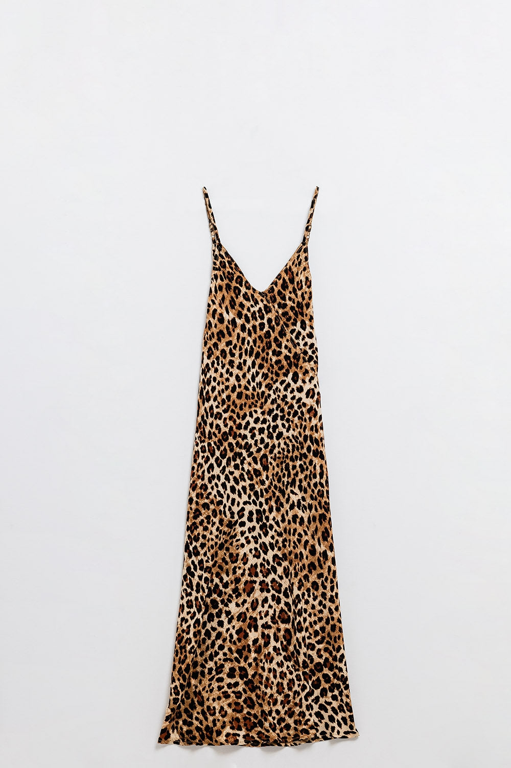 Vestido midi com estampado de leopardo