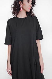 Vestido midi de avental popeline
