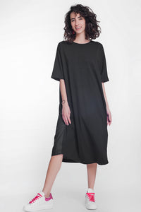 Q2 Vestido midi de avental popeline