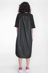 Vestido midi de avental popeline