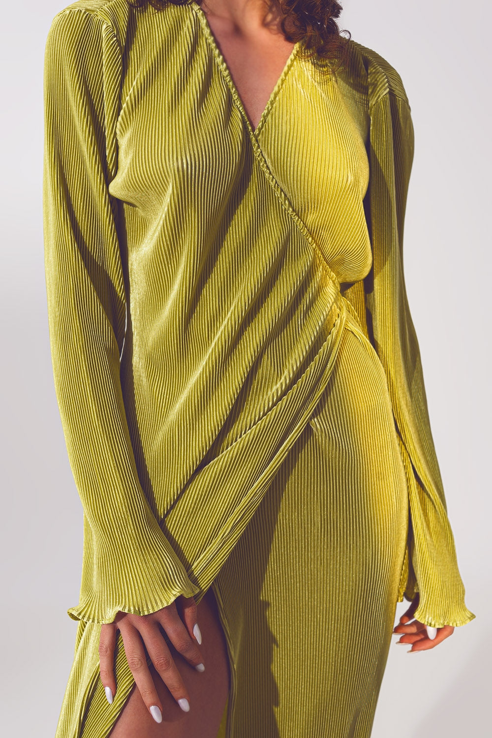 Vestido Pregueado a Verde