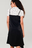 Vestido preto bainha assimétrica