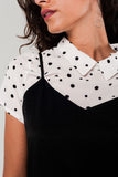 Vestido preto bainha assimétrica