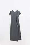 Vestido sem mangas em tencel elástico cinzento