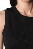 Vestido skater preto com decote nas costas