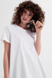 Vestido t-shirt em branco