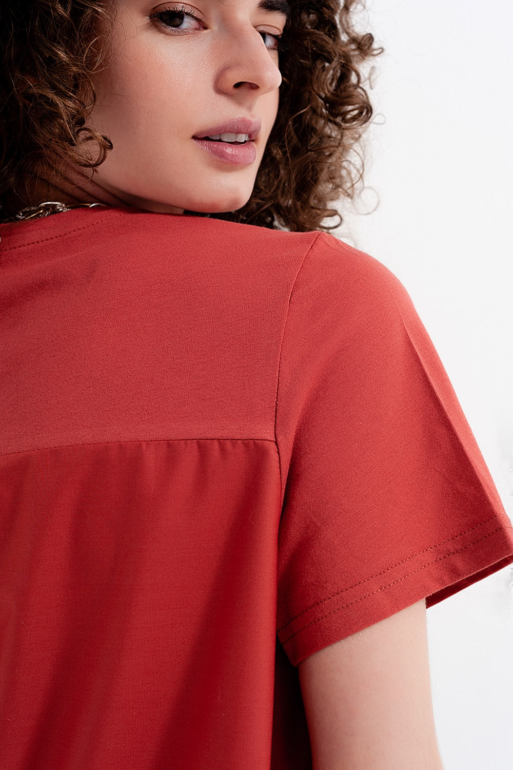 Vestido t shirt em laranja