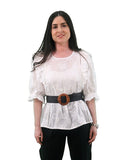 Blusa de bordado inglês