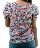 Blusa florida ponto aberto