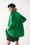 Camisa oversize em verde negrito