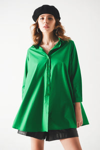Camisa oversize em verde negrito