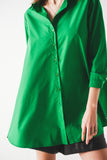 Camisa oversize em verde negrito