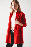 Camisa oversize em vermelho