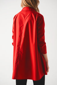 Camisa oversize em vermelho