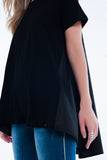 Vestido t-shirt em preto