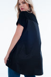 Vestido t-shirt em preto